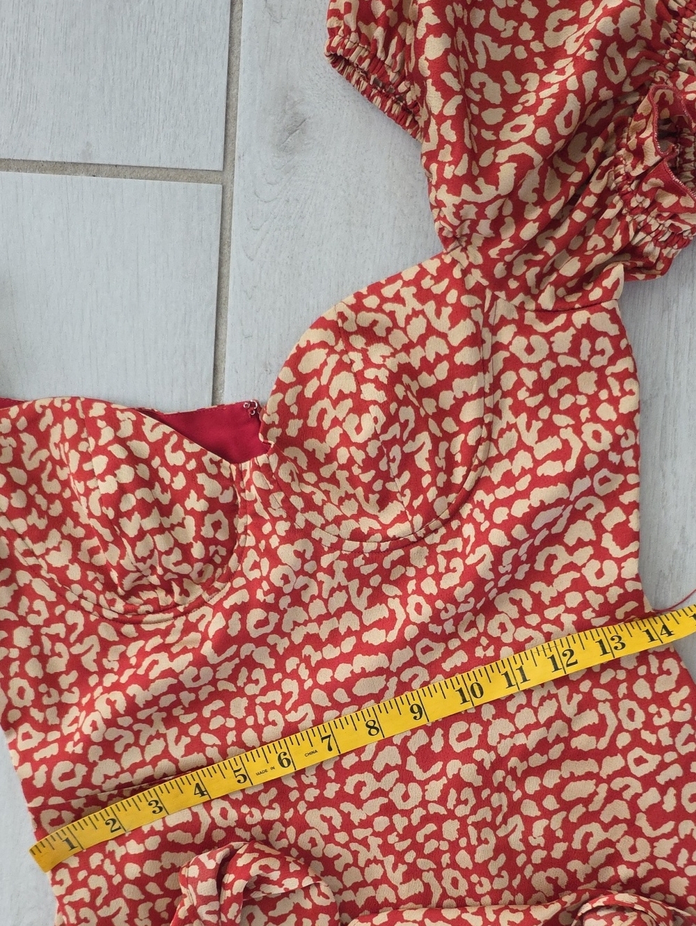 Majorelle Shiloh Mini Dress in red leopard print, - Picture 7 of 7